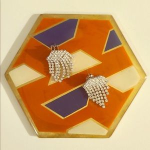 Small rhinestone chandelier earrings